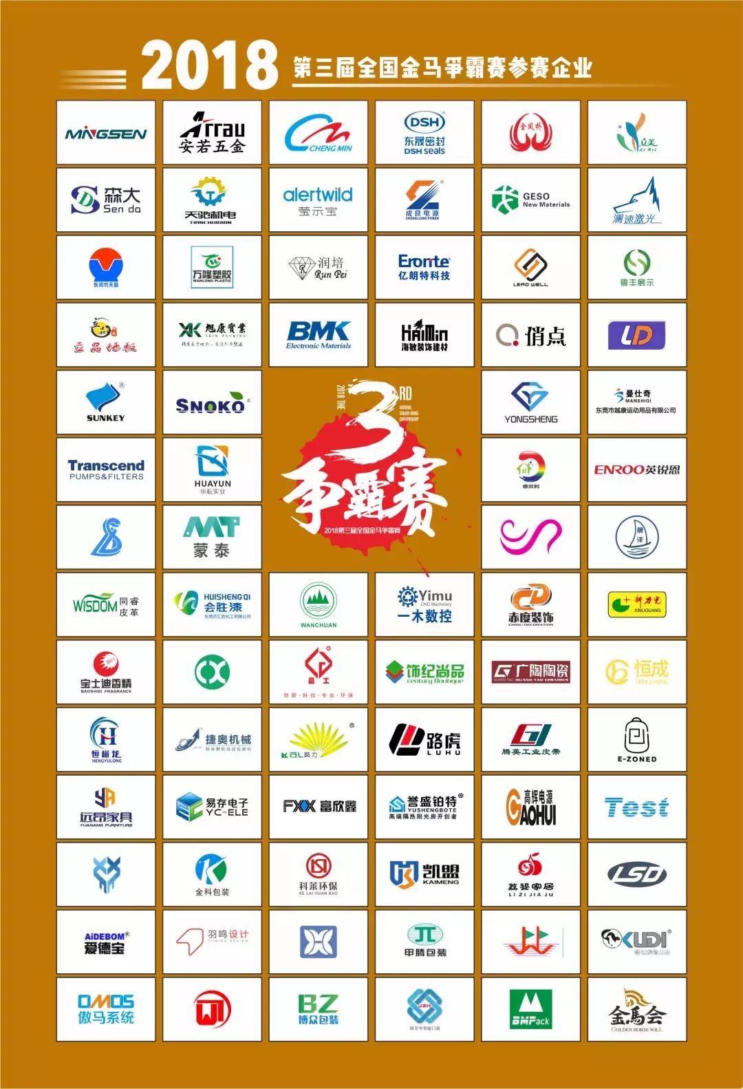 第三屆金馬爭(zhēng)霸賽的87個(gè)企業(yè)LOGO,包含了愛(ài)密特密封件公司哦